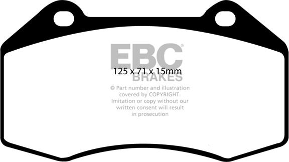 EBC Brakes DP31539C - Комплект спирачно феродо, дискови спирачки vvparts.bg