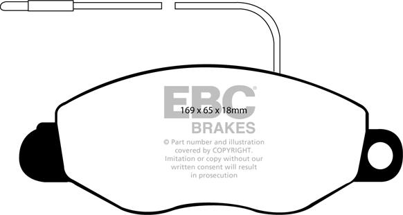 EBC Brakes DP1529 - Комплект спирачно феродо, дискови спирачки vvparts.bg