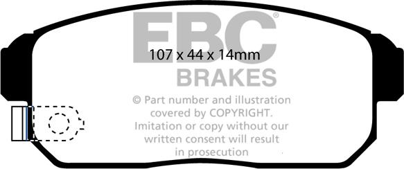 EBC Brakes DP1691 - Комплект спирачно феродо, дискови спирачки vvparts.bg
