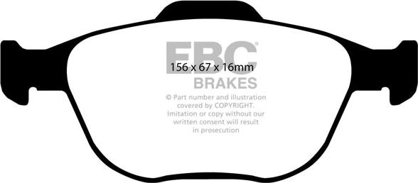 EBC Brakes DP21641 - Комплект спирачно феродо, дискови спирачки vvparts.bg