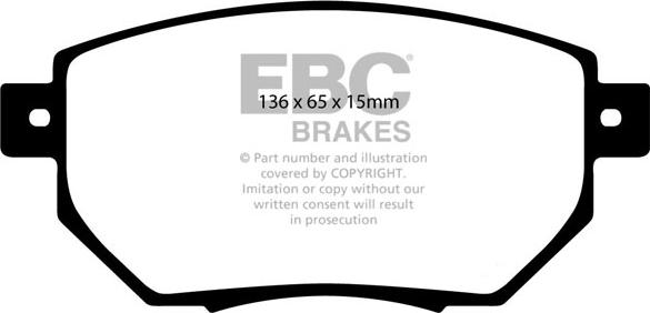 EBC Brakes DP1659 - Комплект спирачно феродо, дискови спирачки vvparts.bg