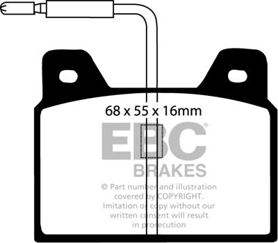 EBC Brakes DP163 - Комплект спирачно феродо, дискови спирачки vvparts.bg