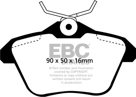 EBC Brakes DP1096 - Комплект спирачно феродо, дискови спирачки vvparts.bg