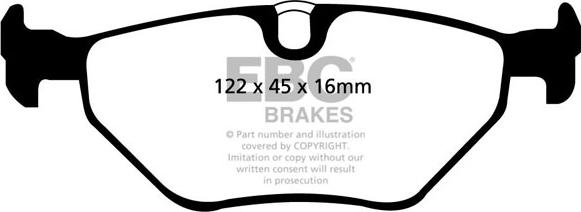 EBC Brakes DP1091 - Комплект спирачно феродо, дискови спирачки vvparts.bg