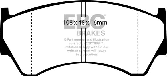EBC Brakes DP1044 - Комплект спирачно феродо, дискови спирачки vvparts.bg
