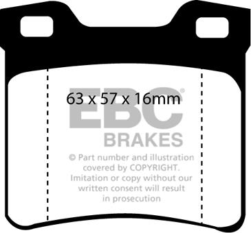 EBC Brakes DP1048 - Комплект спирачно феродо, дискови спирачки vvparts.bg