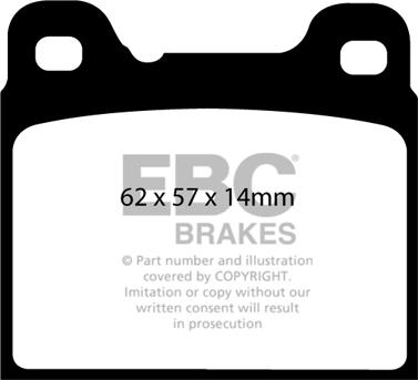 EBC Brakes DP1043 - Комплект спирачно феродо, дискови спирачки vvparts.bg