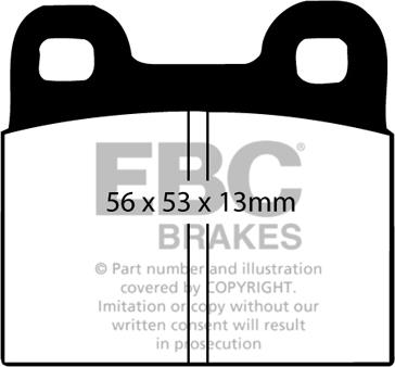 EBC Brakes DP105/4 - Комплект спирачно феродо, дискови спирачки vvparts.bg