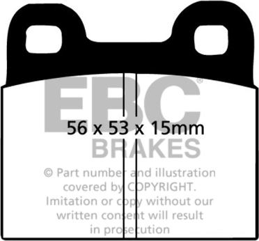 EBC Brakes DP105 - Комплект спирачно феродо, дискови спирачки vvparts.bg