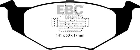 EBC Brakes DP1064 - Комплект спирачно феродо, дискови спирачки vvparts.bg