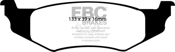 EBC Brakes DP1066 - Комплект спирачно феродо, дискови спирачки vvparts.bg