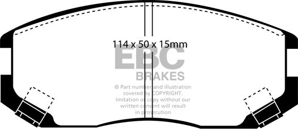 EBC Brakes DP1063 - Комплект спирачно феродо, дискови спирачки vvparts.bg