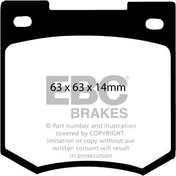 EBC Brakes DP106 - Комплект спирачно феродо, дискови спирачки vvparts.bg