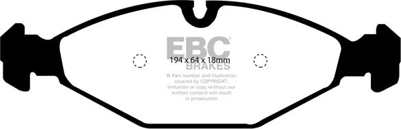 EBC Brakes DP31009C - Комплект спирачно феродо, дискови спирачки vvparts.bg