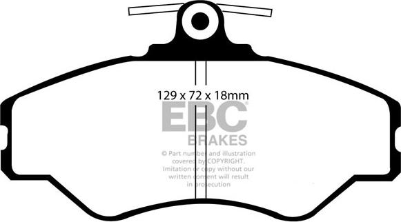 EBC Brakes DP1086 - Комплект спирачно феродо, дискови спирачки vvparts.bg