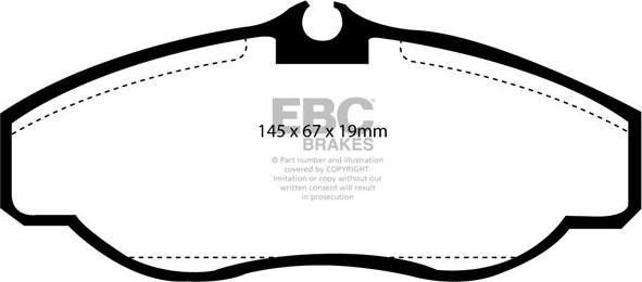 EBC Brakes DP1037 - Комплект спирачно феродо, дискови спирачки vvparts.bg