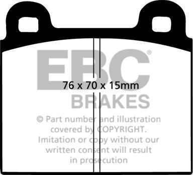 EBC Brakes DP103 - Комплект спирачно феродо, дискови спирачки vvparts.bg