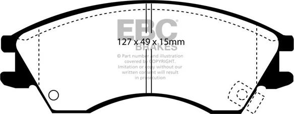 EBC Brakes DP1029 - Комплект спирачно феродо, дискови спирачки vvparts.bg