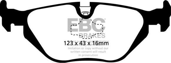 EBC Brakes DP1079 - Комплект спирачно феродо, дискови спирачки vvparts.bg