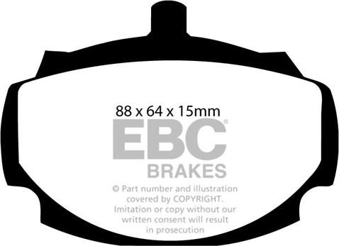 EBC Brakes DP4107R - Комплект спирачно феродо, дискови спирачки vvparts.bg