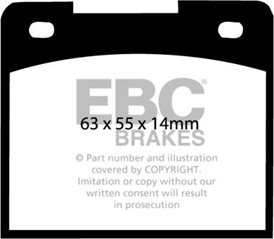 EBC Brakes DP2114 - Комплект спирачно феродо, дискови спирачки vvparts.bg