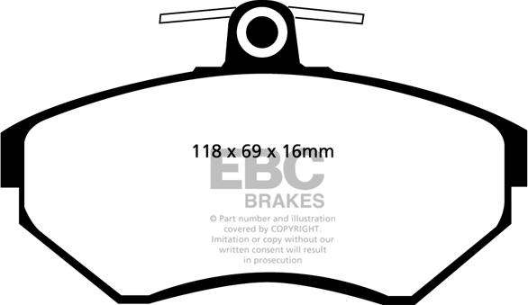 EBC Brakes DP41112R - Комплект спирачно феродо, дискови спирачки vvparts.bg