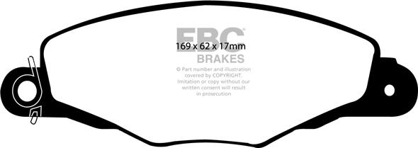 EBC Brakes DP1188 - Комплект спирачно феродо, дискови спирачки vvparts.bg