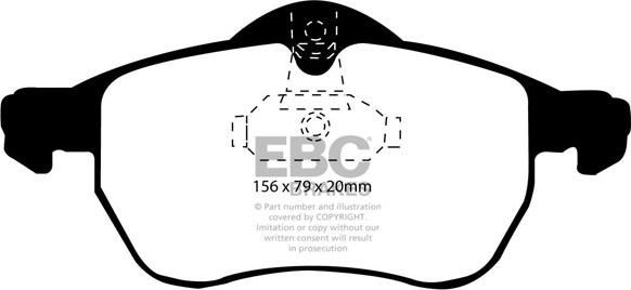 EBC Brakes DP1183 - Комплект спирачно феродо, дискови спирачки vvparts.bg