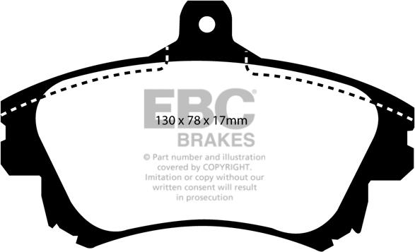 EBC Brakes DP1139 - Комплект спирачно феродо, дискови спирачки vvparts.bg