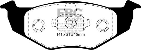 EBC Brakes DP1137 - Комплект спирачно феродо, дискови спирачки vvparts.bg