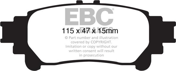 EBC Brakes DP61850 - Комплект спирачно феродо, дискови спирачки vvparts.bg