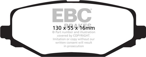 EBC Brakes DP41889R - Комплект спирачно феродо, дискови спирачки vvparts.bg