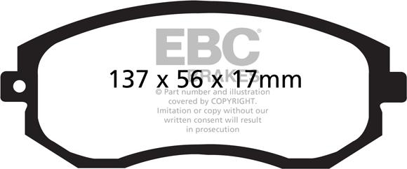 EBC Brakes DP1884 - Комплект спирачно феродо, дискови спирачки vvparts.bg