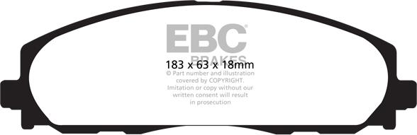 EBC Brakes DP61888 - Комплект спирачно феродо, дискови спирачки vvparts.bg