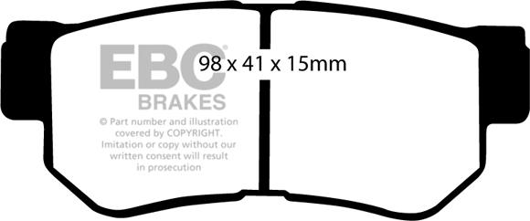 EBC Brakes DP41392R - Комплект спирачно феродо, дискови спирачки vvparts.bg