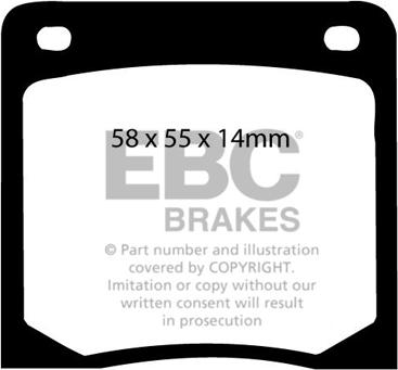 EBC Brakes DP139 - Комплект спирачно феродо, дискови спирачки vvparts.bg