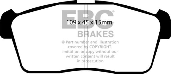 EBC Brakes DP1344 - Комплект спирачно феродо, дискови спирачки vvparts.bg
