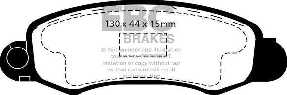 EBC Brakes DP1345 - Комплект спирачно феродо, дискови спирачки vvparts.bg