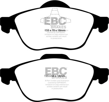 EBC Brakes DP31353C - Комплект спирачно феродо, дискови спирачки vvparts.bg