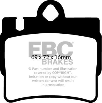 EBC Brakes DP21364 - Комплект спирачно феродо, дискови спирачки vvparts.bg