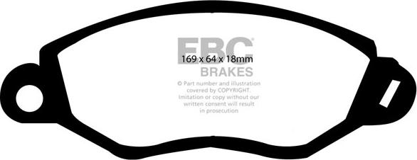 EBC Brakes DP1367 - Комплект спирачно феродо, дискови спирачки vvparts.bg