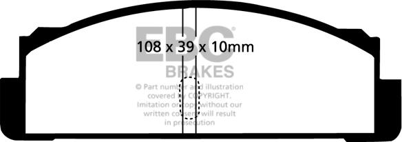 EBC Brakes DP130 - Комплект спирачно феродо, дискови спирачки vvparts.bg