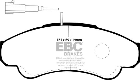 EBC Brakes DP1379 - Комплект спирачно феродо, дискови спирачки vvparts.bg