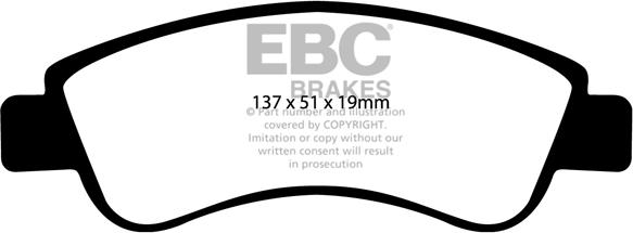 EBC Brakes DP21374 - Комплект спирачно феродо, дискови спирачки vvparts.bg