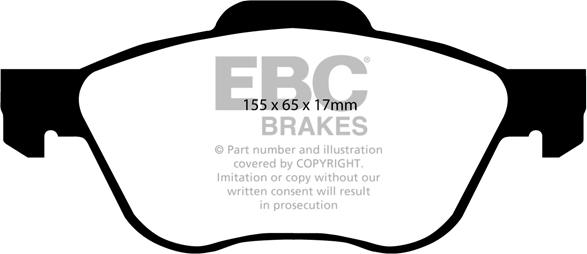 EBC Brakes DP1376 - Комплект спирачно феродо, дискови спирачки vvparts.bg