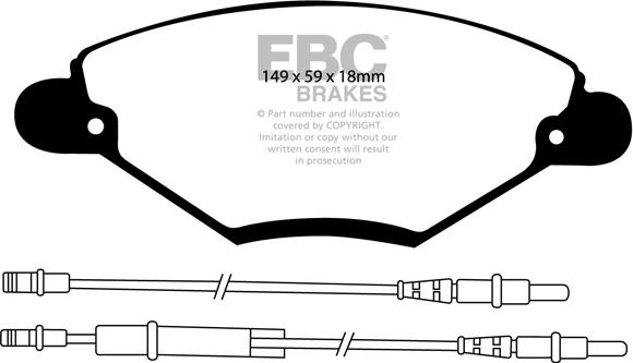 EBC Brakes DP21371 - Комплект спирачно феродо, дискови спирачки vvparts.bg