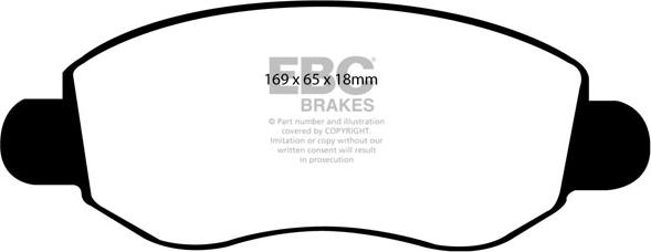 EBC Brakes DP1297 - Комплект спирачно феродо, дискови спирачки vvparts.bg