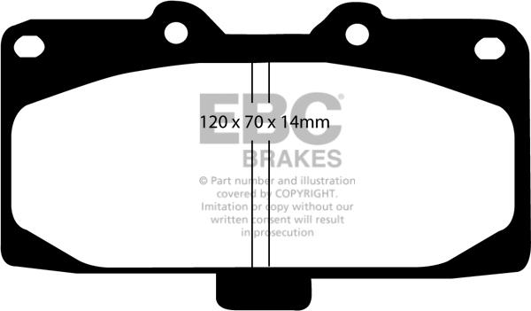 EBC Brakes DP21200 - Комплект спирачно феродо, дискови спирачки vvparts.bg