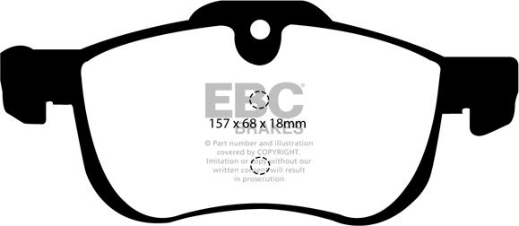 EBC Brakes DP1219 - Комплект спирачно феродо, дискови спирачки vvparts.bg