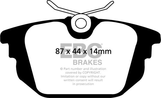 EBC Brakes DP1214 - Комплект спирачно феродо, дискови спирачки vvparts.bg